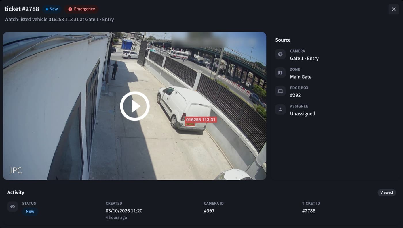 Plate recognition: A flagged vehicle, straight to security